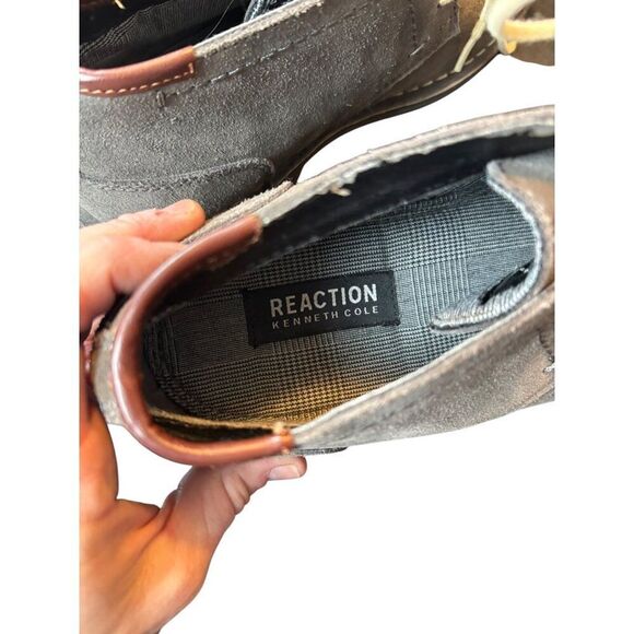 Reaction Kenneth Cole Suede Chukka Desert Boots For Men Size 8 Gray Lace-Up - Picture 6 of 9